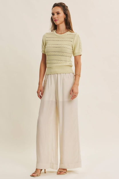 Vintage Breeze Pointelle Sweater