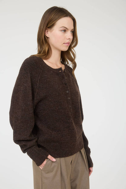Laid-Back Henley Sweater