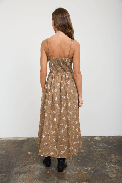 Marigold Eyelet Midi Dress