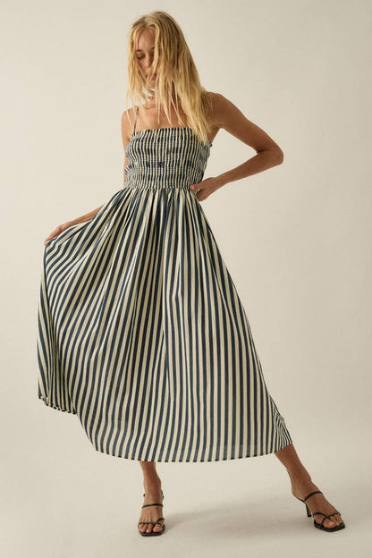 Harbor Stripe Midi Dress