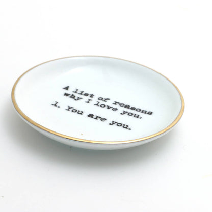 Reasons I Love You Ring Dish