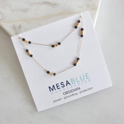 Gemstone Round Beaded Necklace