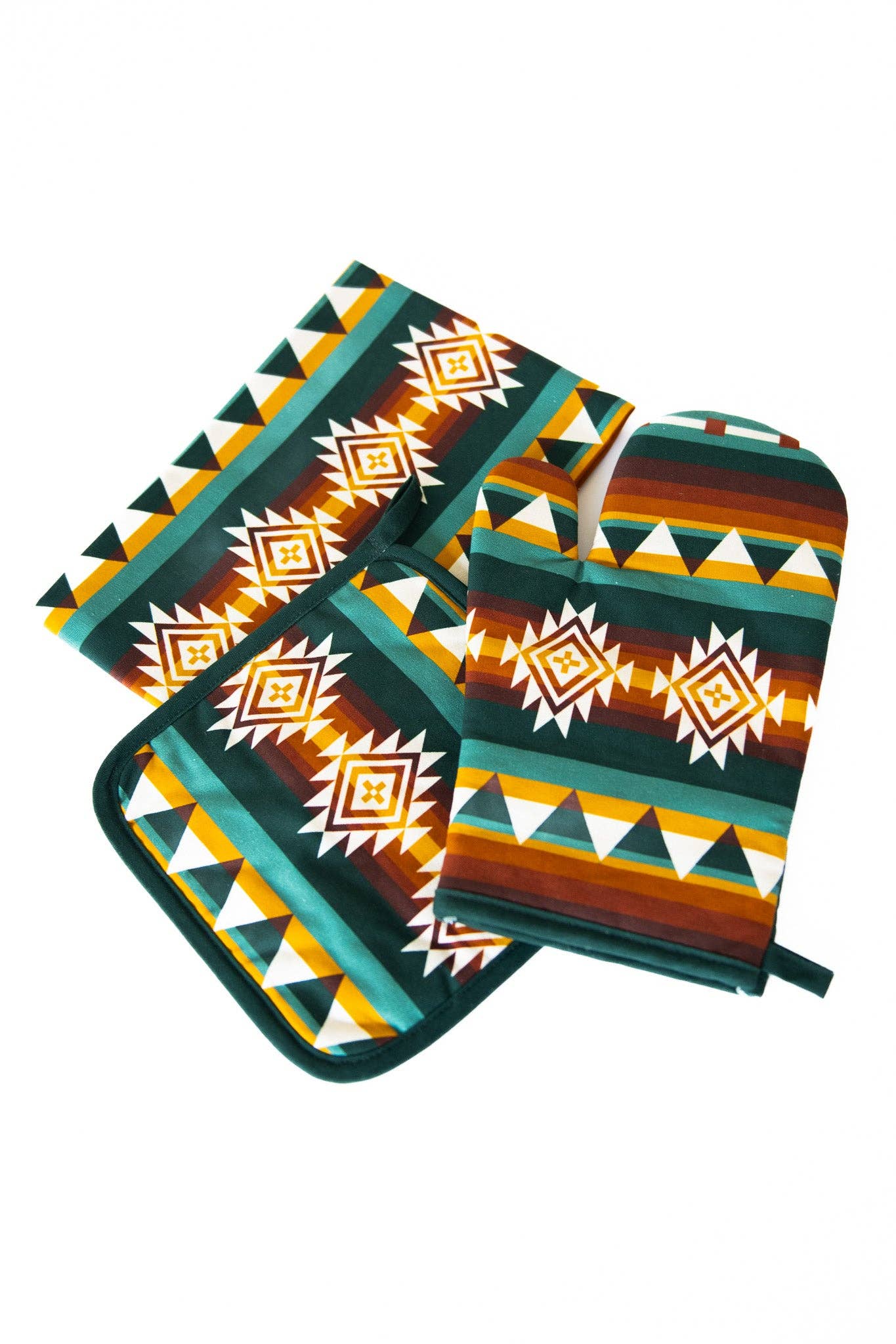 B.Yellowtail Kitchen Towel, Oven Mitt & Pot Holder Set