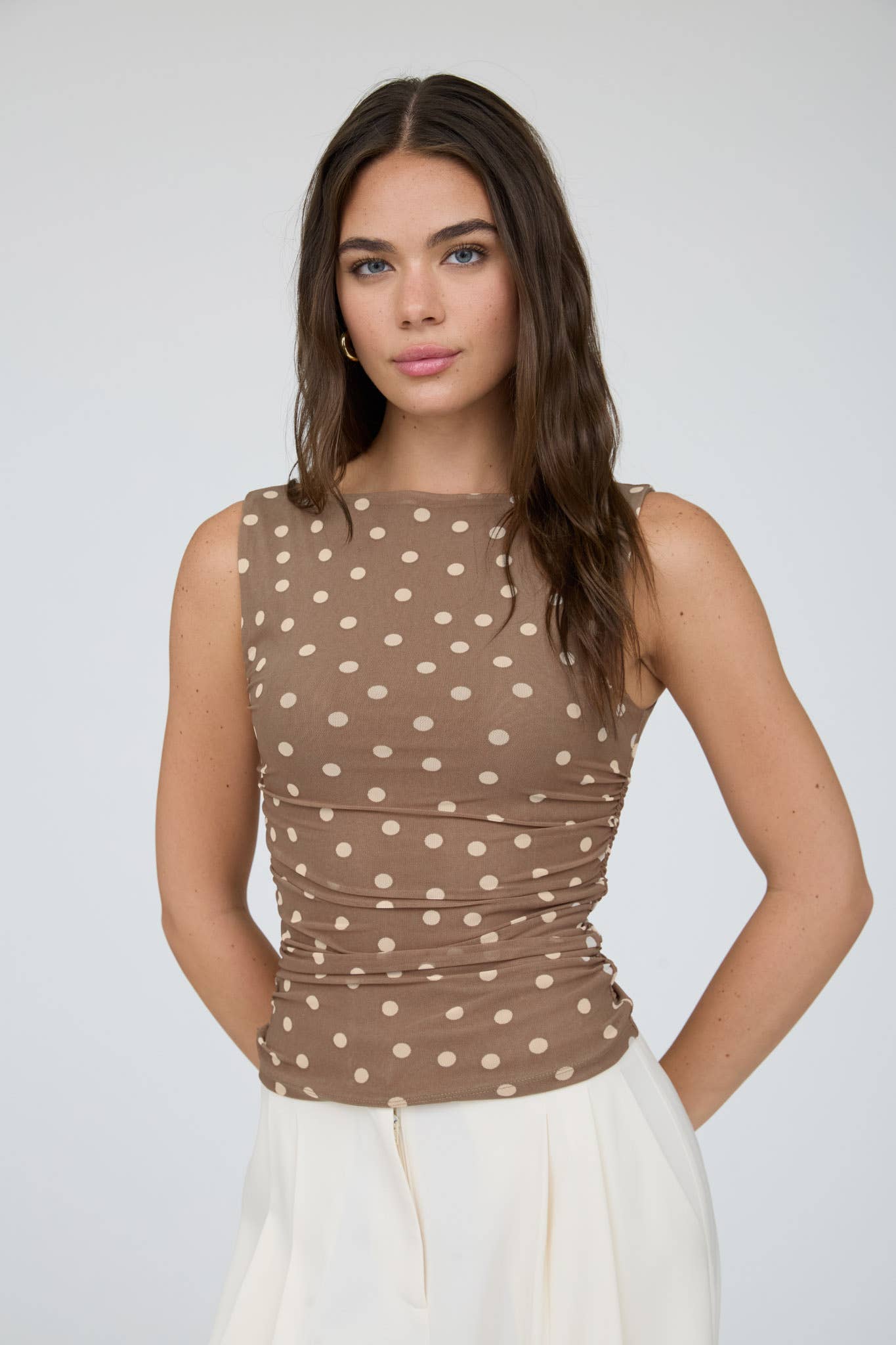Moonlight Dot Mesh Top