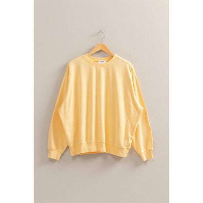 Drop Shoulders Relaxed Crew Neck Sweatshirt