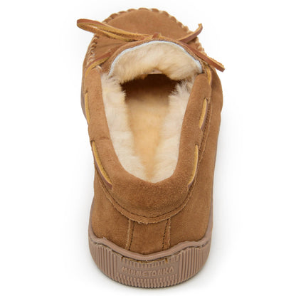 Men's Suede Cozy Sheepskin Moccasin Slipper House Shoe