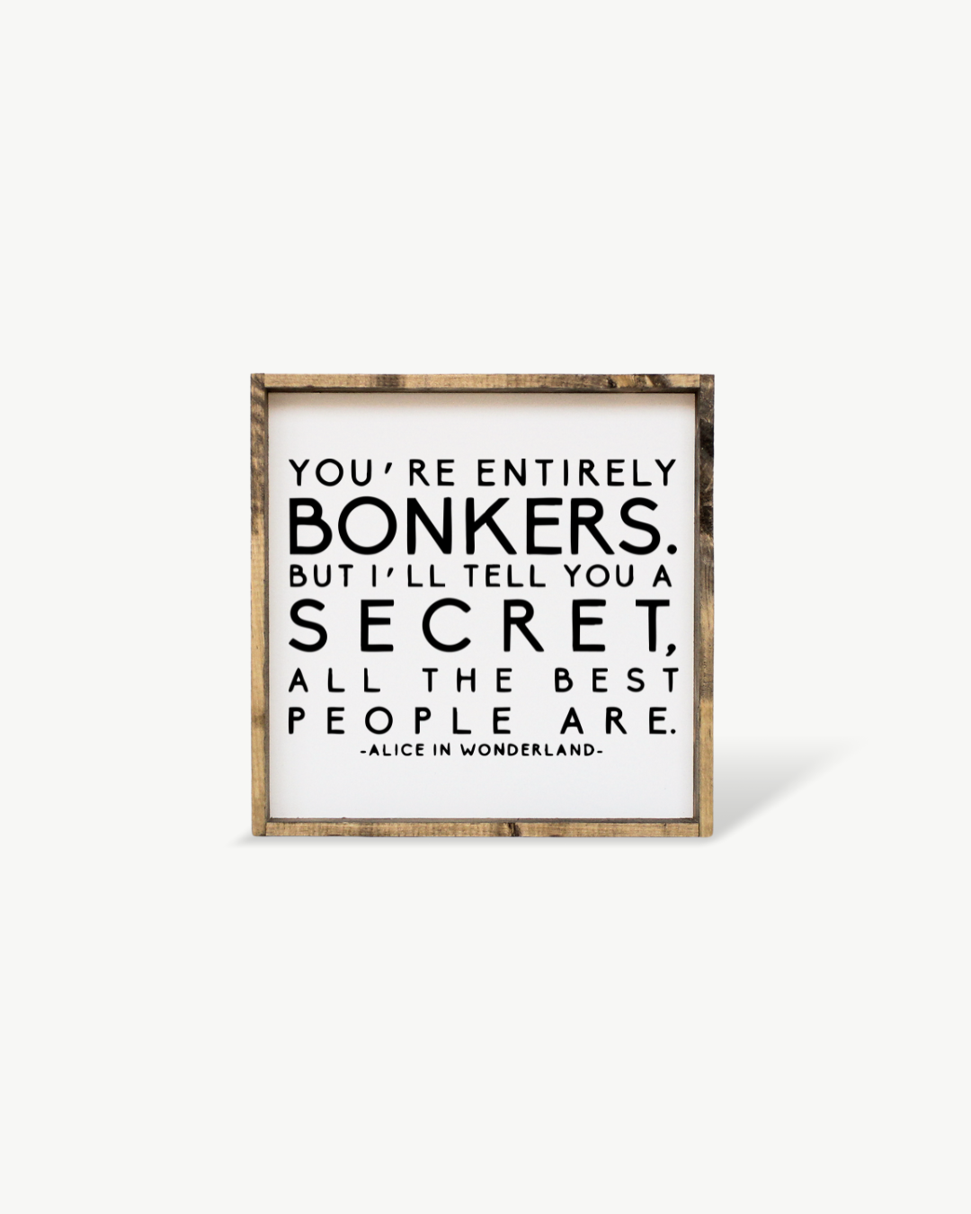 Alice in Wonderland Quote Framed Print – Whimsical Wall Art