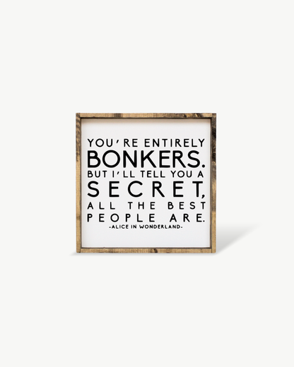 Alice in Wonderland Quote Framed Print – Whimsical Wall Art