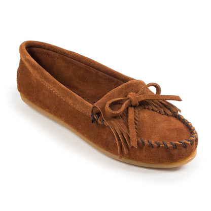 Women's Suede Kilty Moccasin Loafer Shoe