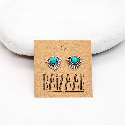 Turquoise Blossom Stud Earring