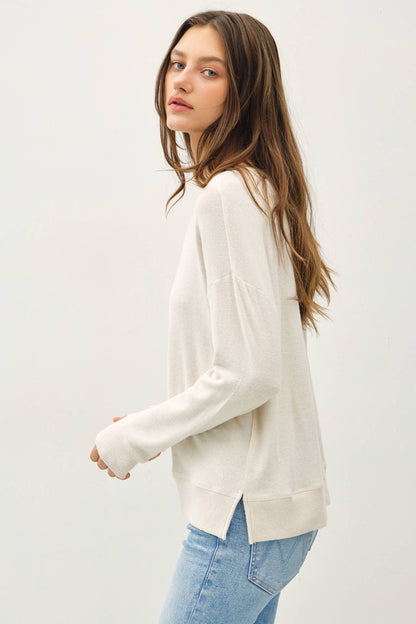 Super Soft Hacci Brushed Knit Top