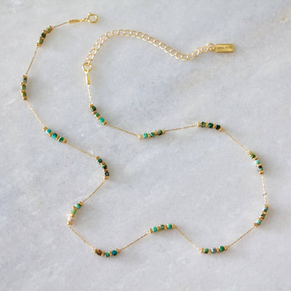 Sq. Gemstone Necklace
