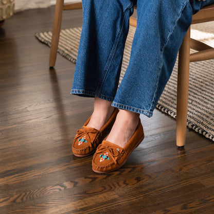 Women's Nizhoni Suede Beaded Moccasins