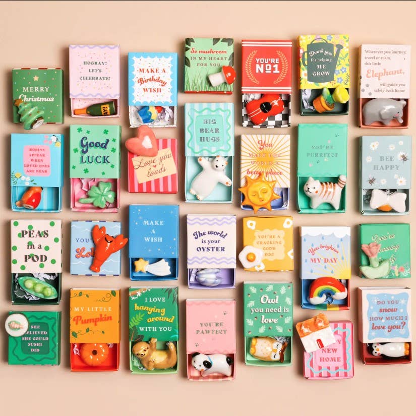 Tiny Matchbox Ceramic Tokens