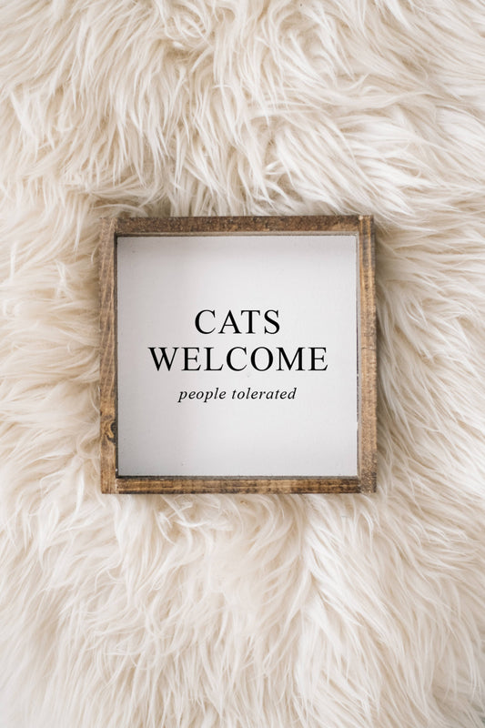 Cats Welcome (people tolerated) Framed Print