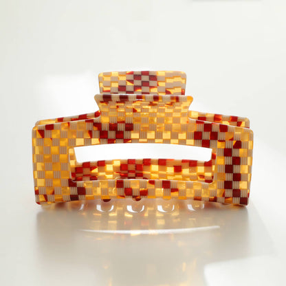 Golden Checkerboard Large - Assorted Claw Clips