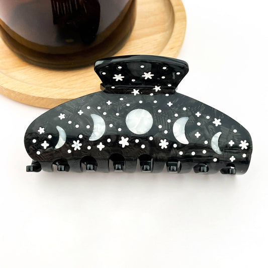 Black Starry Night Hair Clip