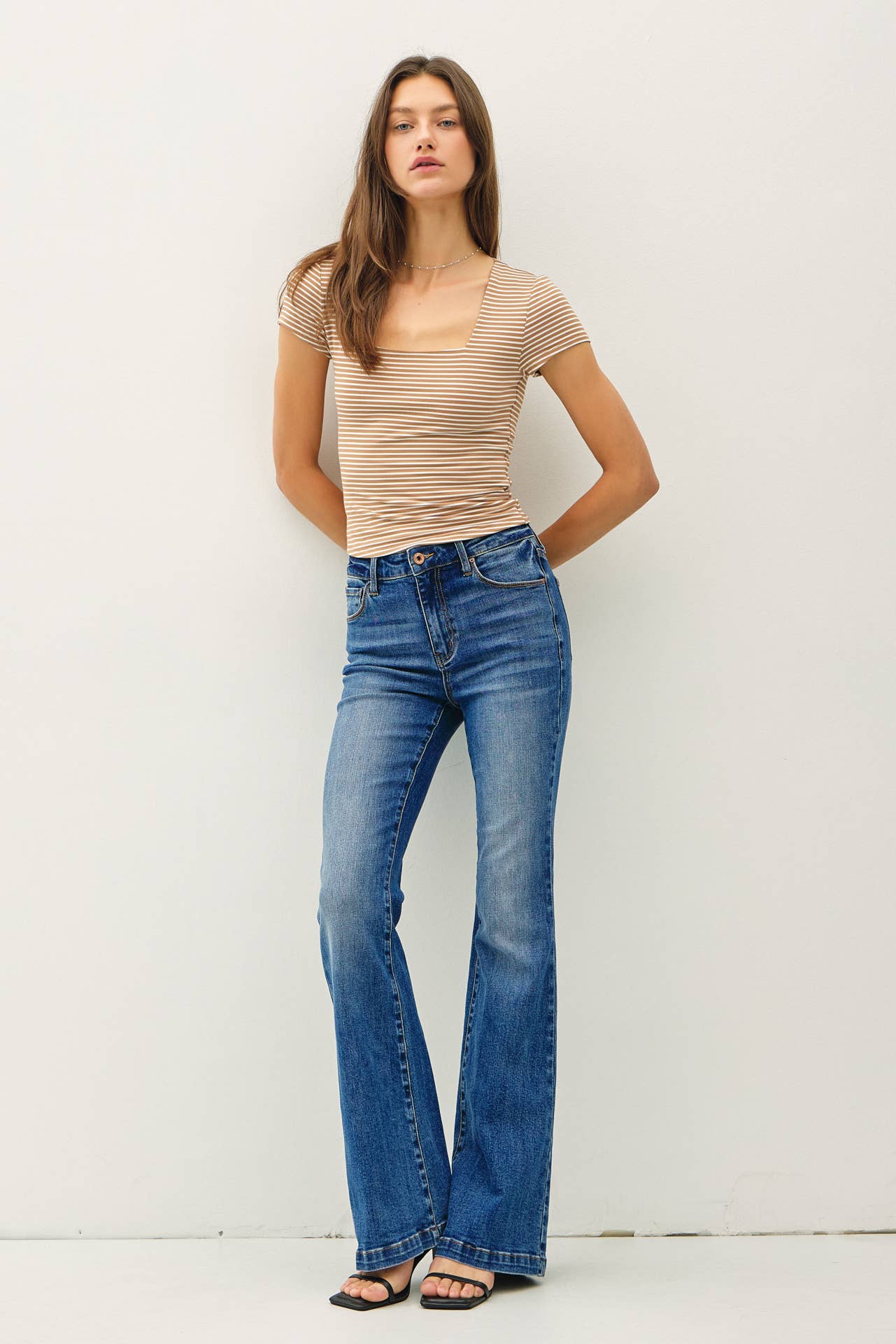 Ultra Soft Striped Square Neck
