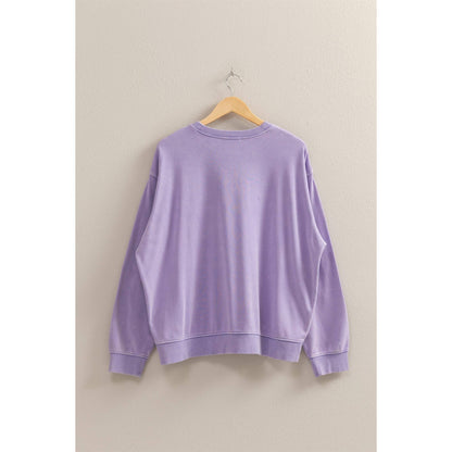 Drop Shoulders Relaxed Crew Neck Sweatshirt