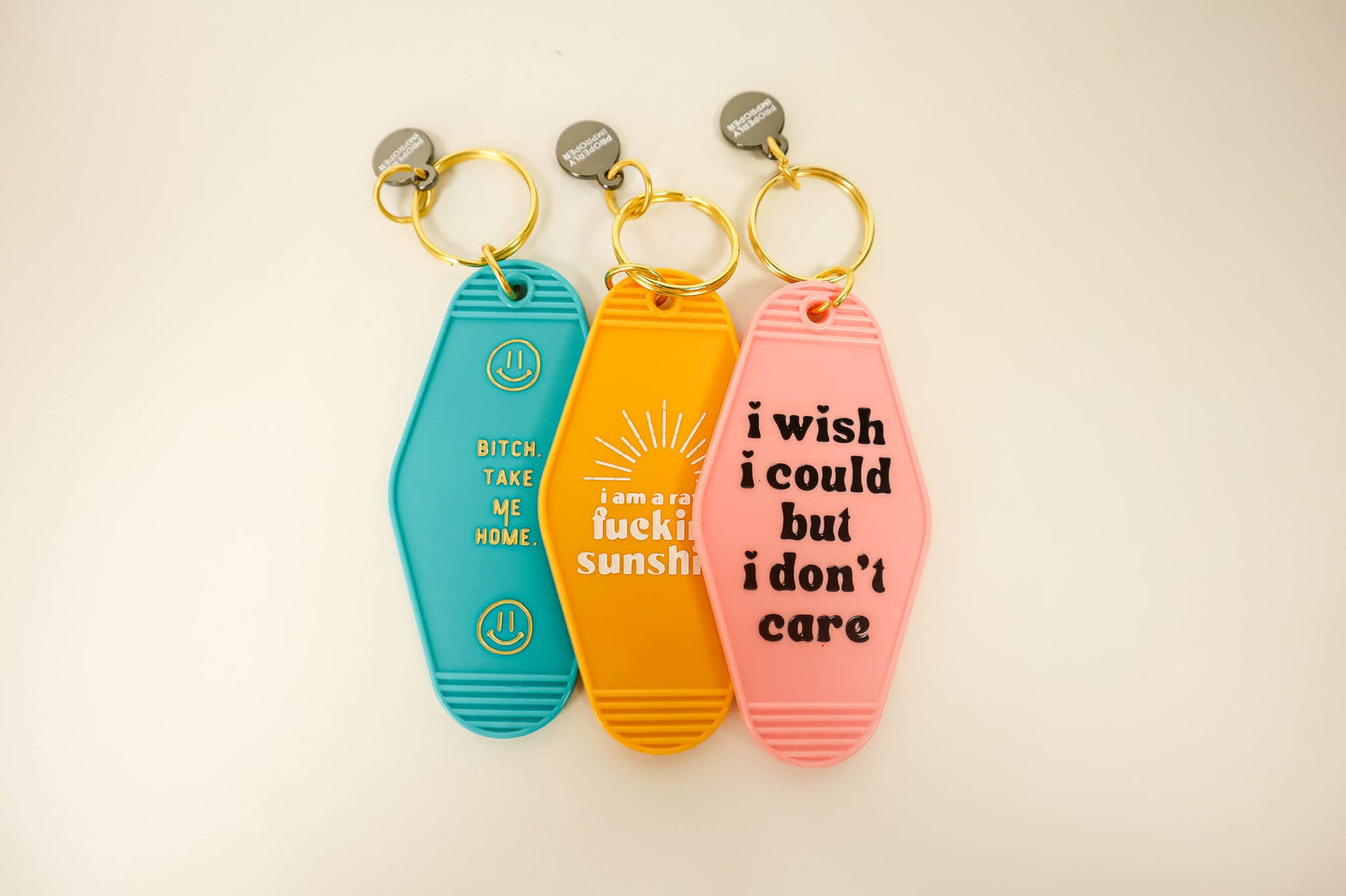 I Am A Ray Of Fucking Sunshine - Hot Stamped Motel Keychain