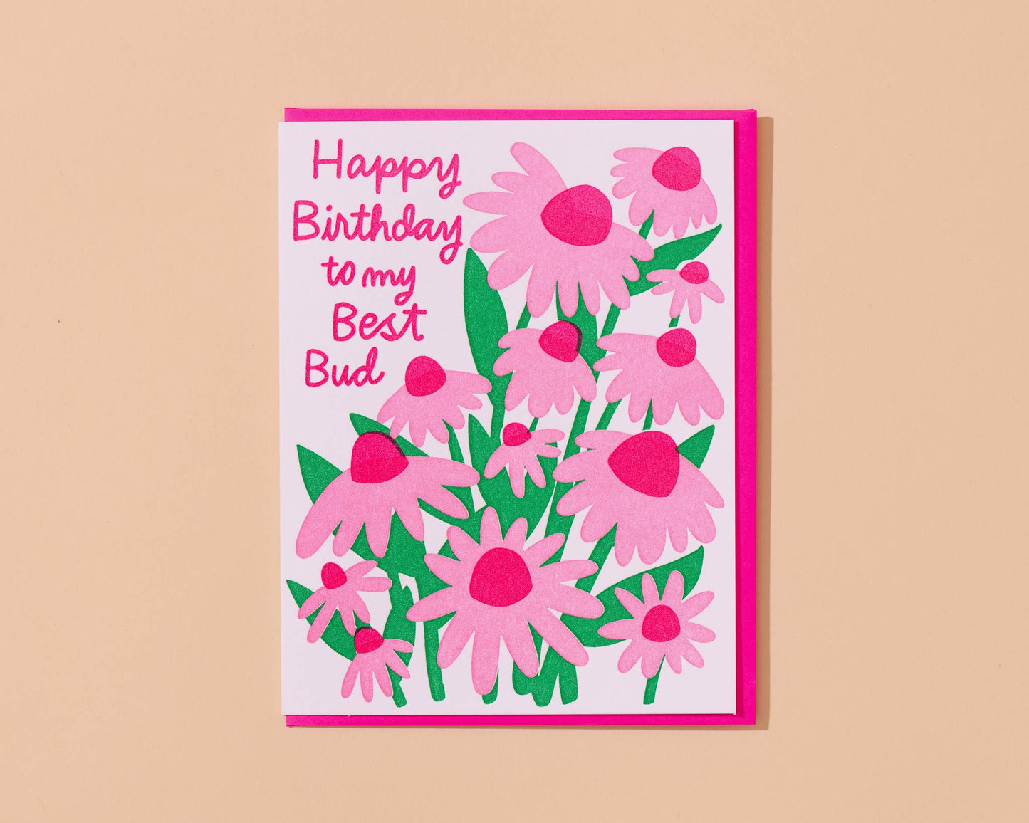 Letterpress Best Bud Bday Card