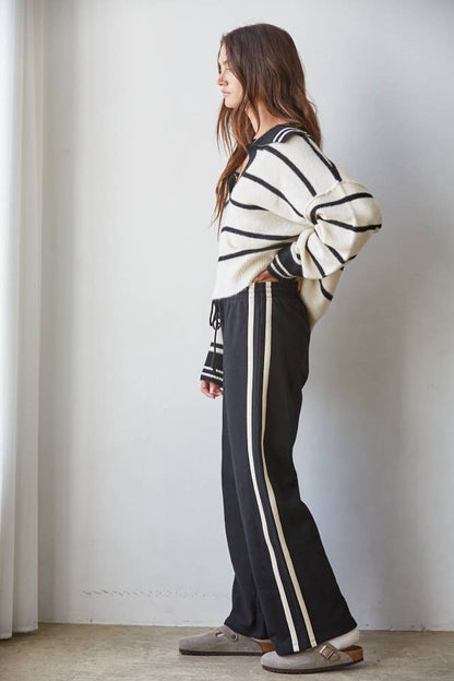 Weekend Stripe Polo Sweater
