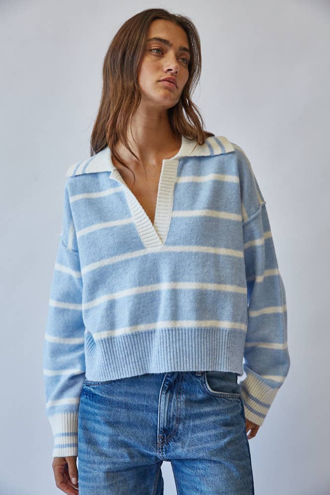 Taylor Contrast Collar Sweater