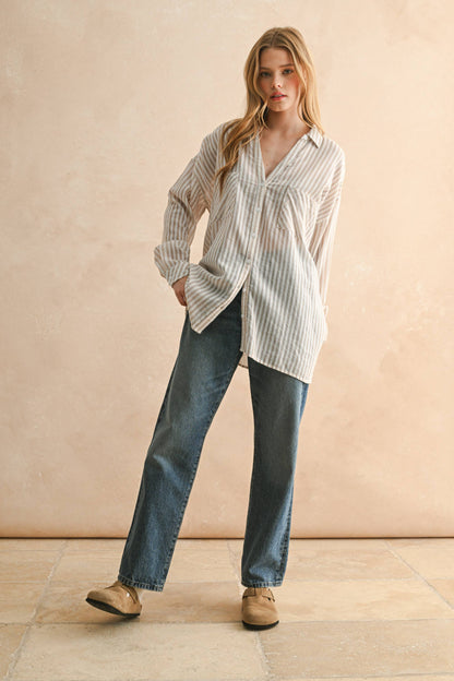 Timeless Striped Button Down Shirt