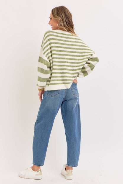 The Coziest Striped Sweater