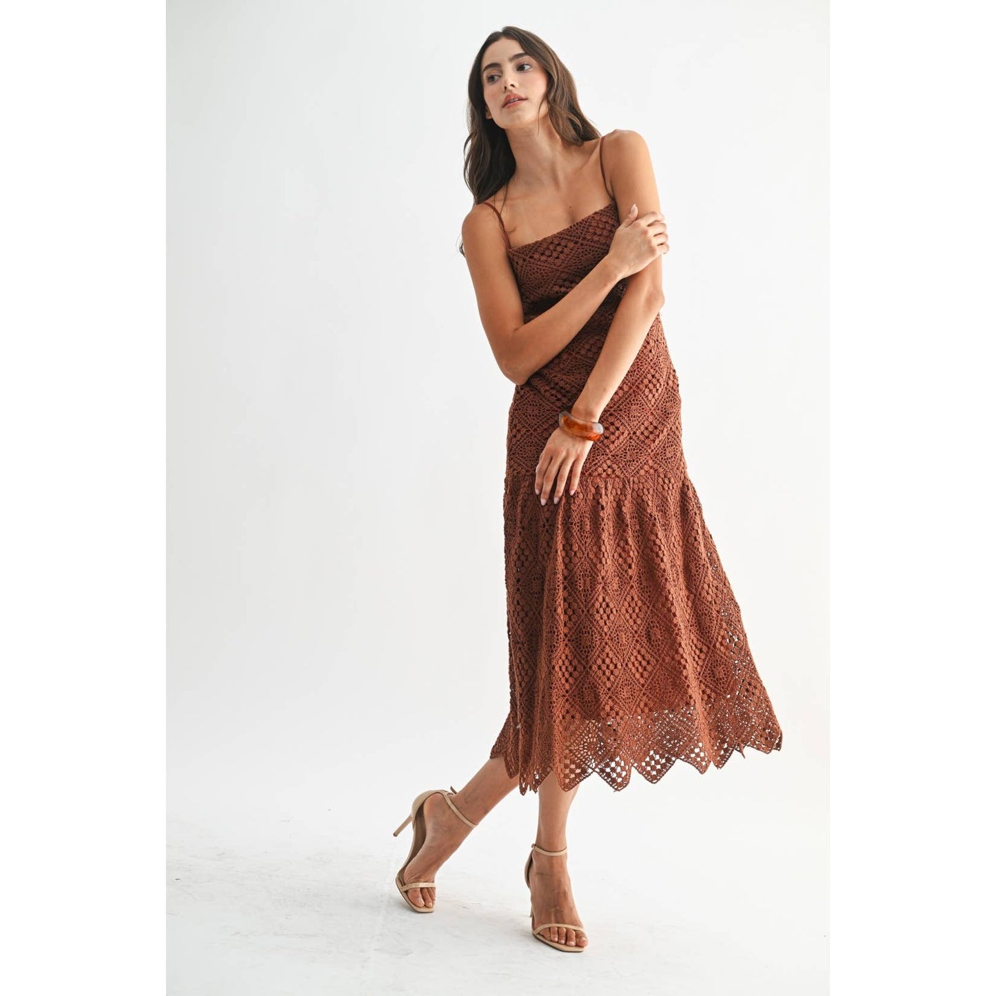 Handcrafted Crochet Midi Dress