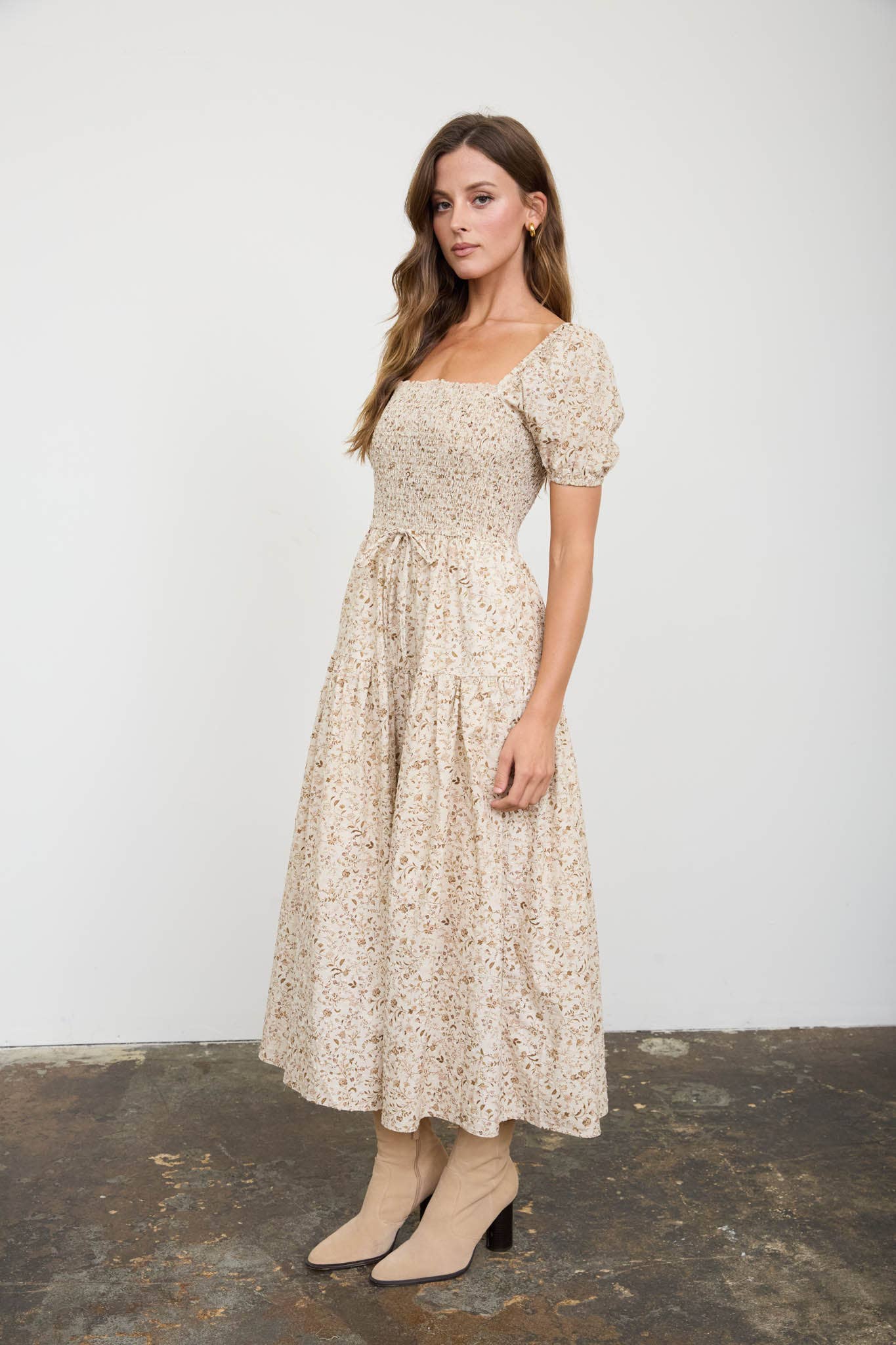 Meadow Bloom Midi Dress