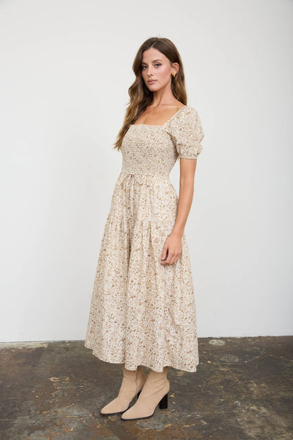 Meadow Bloom Midi Dress