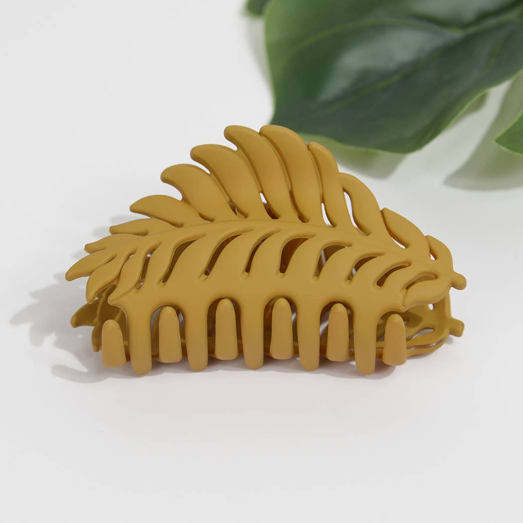 Matte Leaf Hair Claw Clip