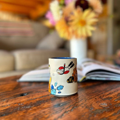 Lucky Chicken Snorkeling with Mermaid Mug - Large