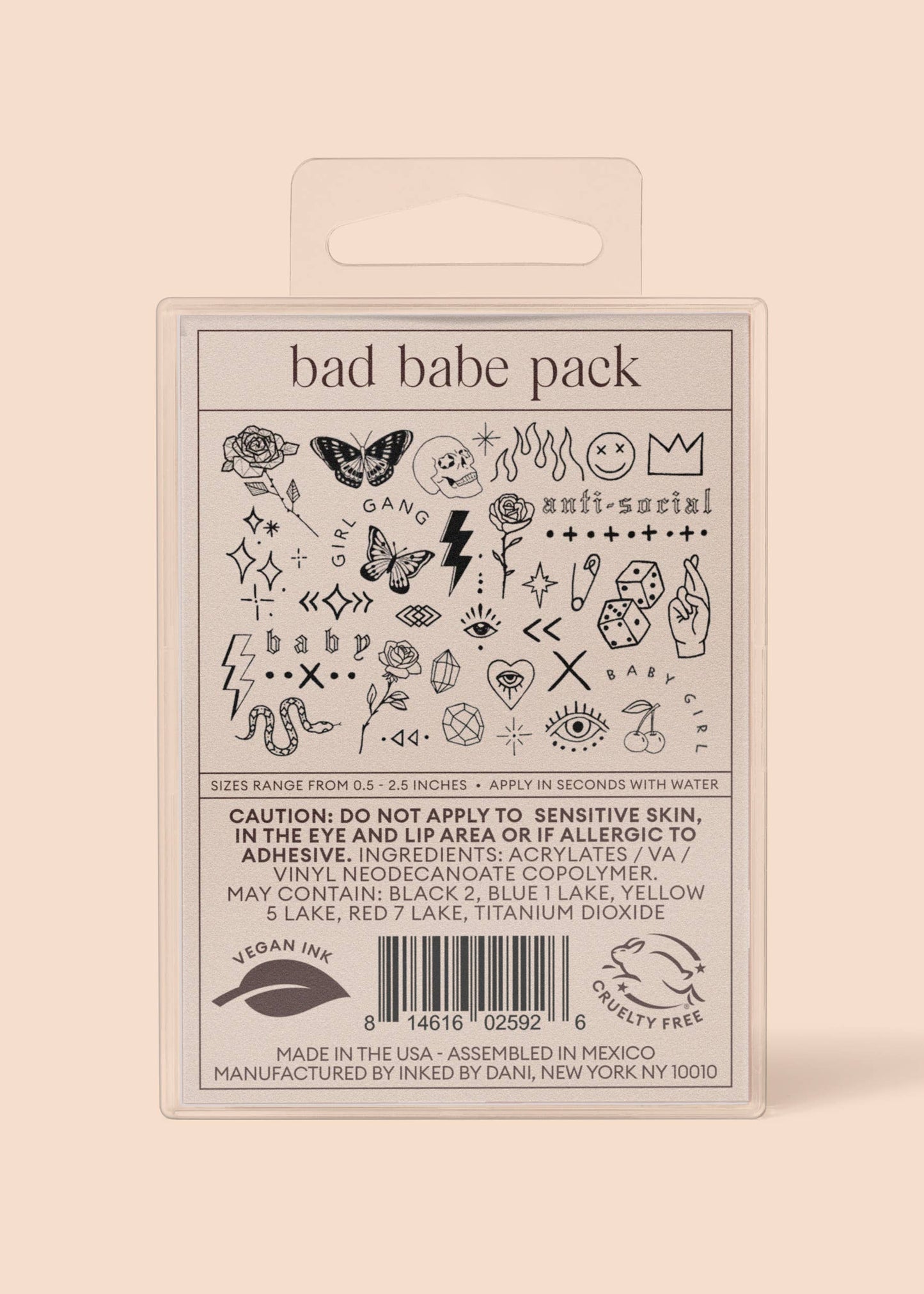 Bad Babe Temporary Tattoo Pack