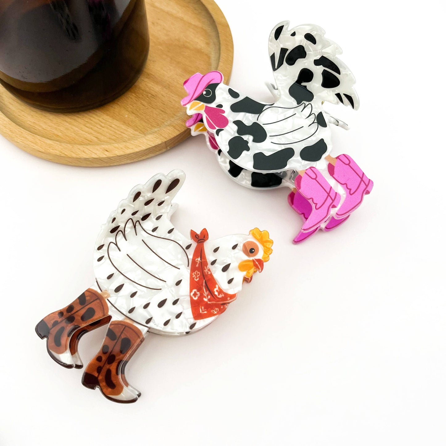 Chicken With Boots Hairclip