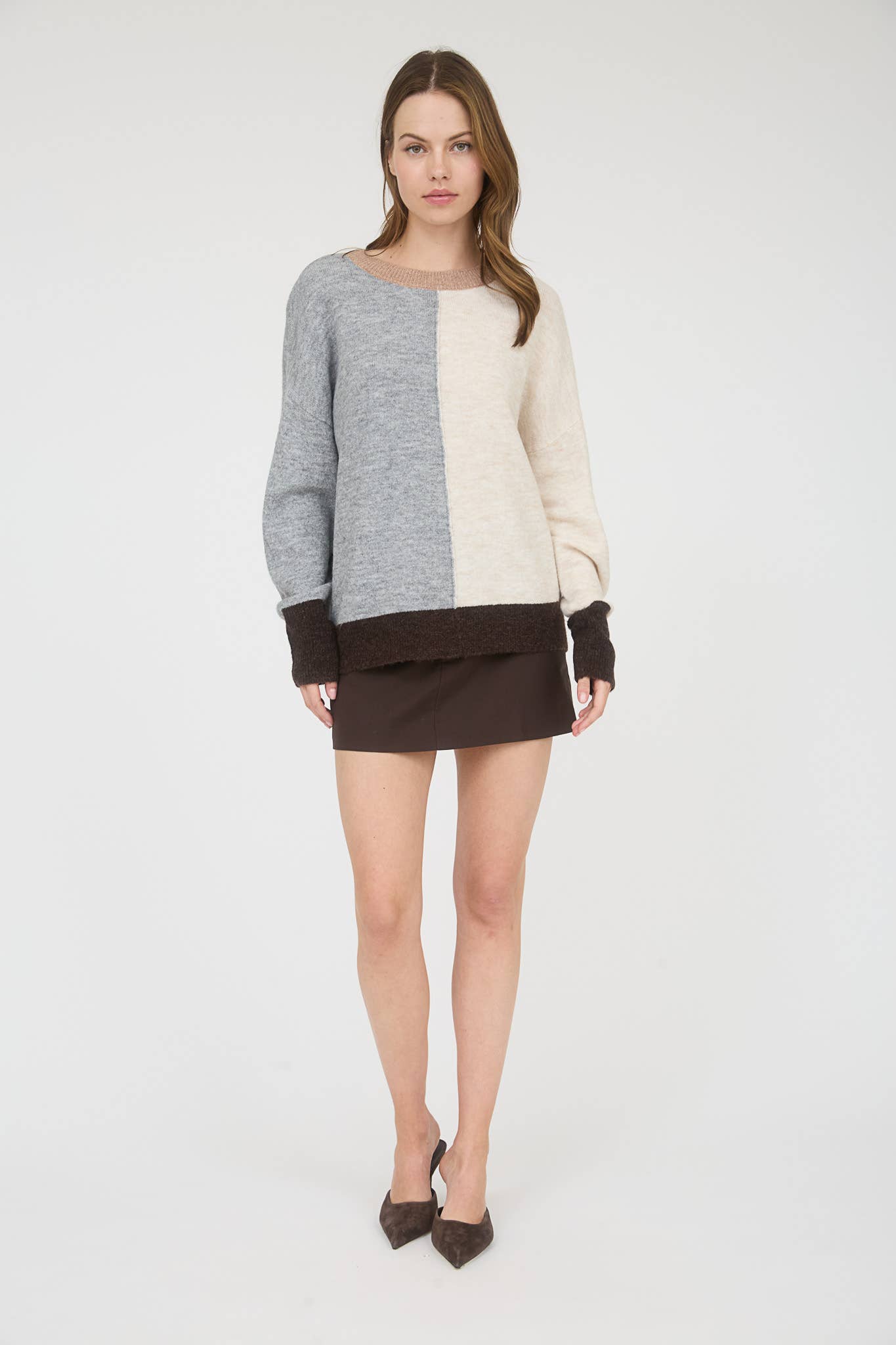 Relaxed Colorblock Sweater