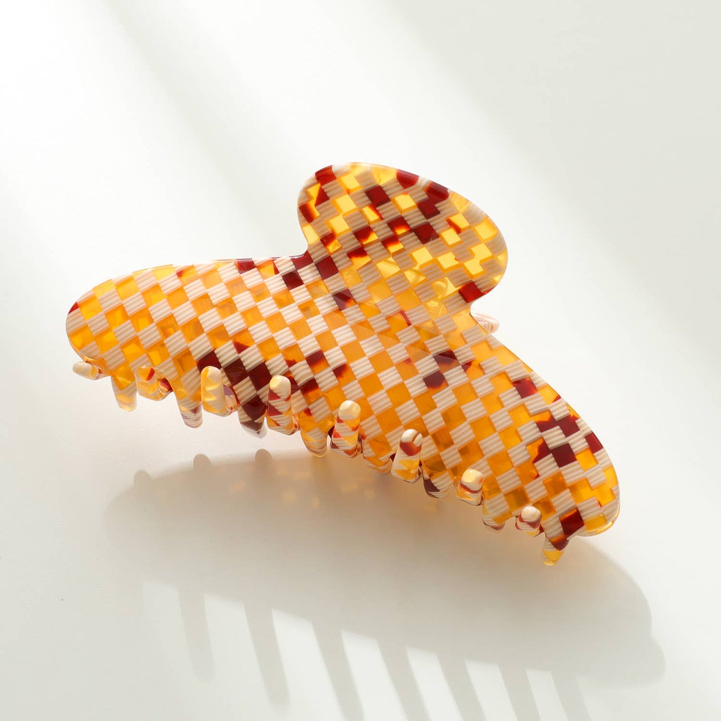 Golden Checkerboard Large - Assorted Claw Clips