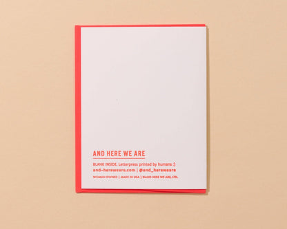 Letterpress Sardines Close to You Card