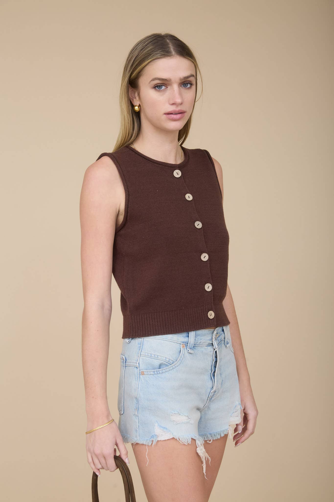 Raw Edge Coastal Cardi Vest