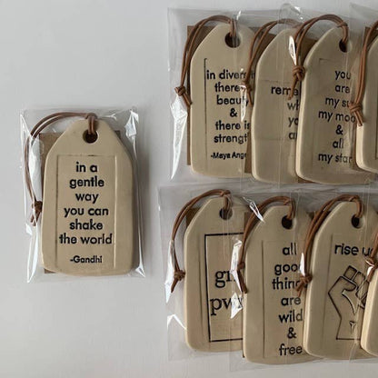 Keep Your Head Up Ceramic Quote Tag