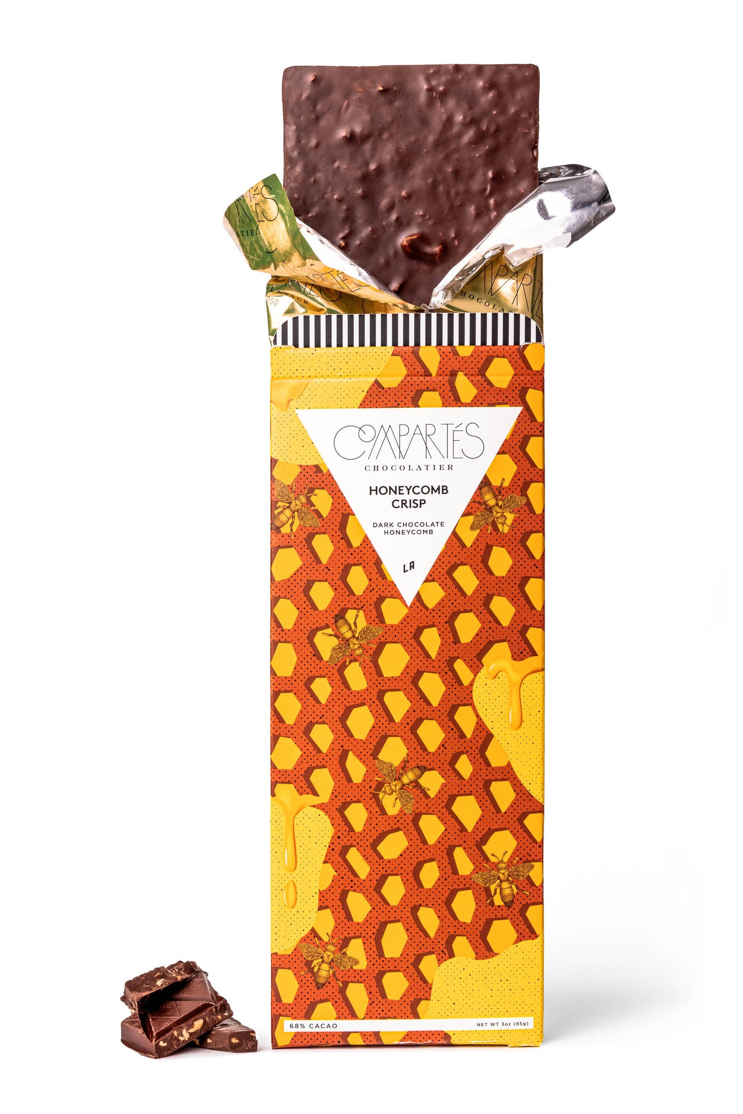 Honeycomb Crisp Gourmet Dark Chocolate Bar