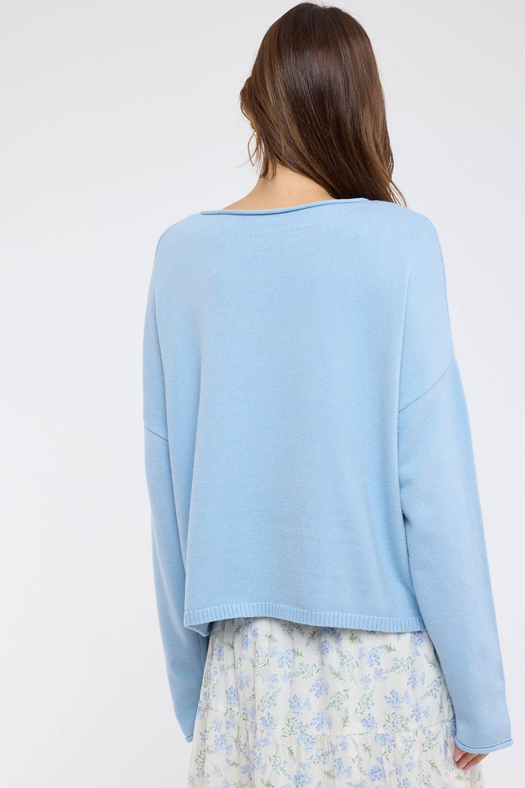 Summer Simple Roll Neck Sweater