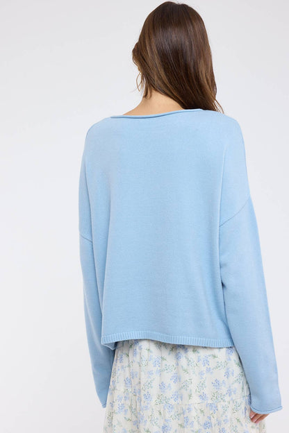 Summer Simple Roll Neck Sweater