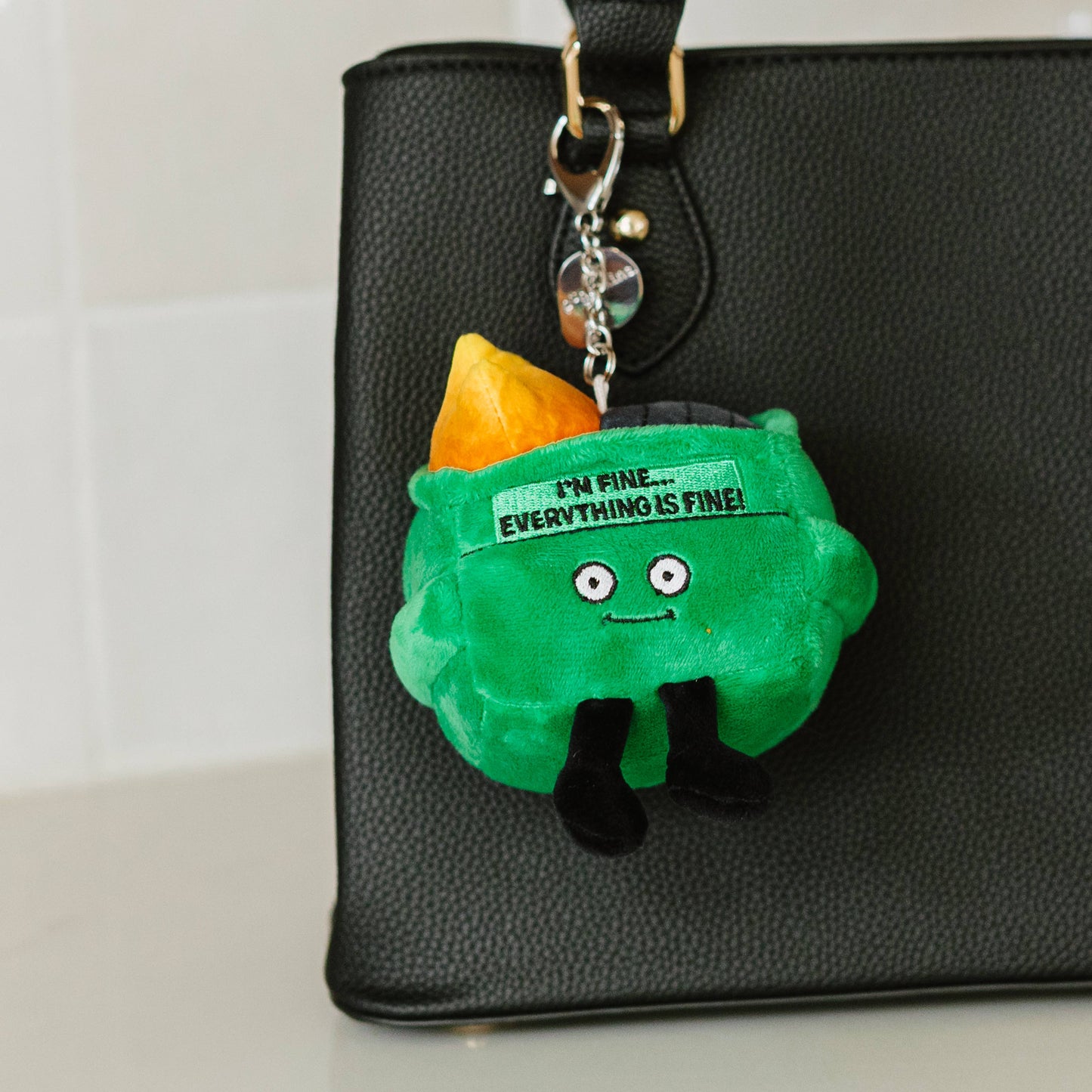 Dumpster Fire Plushie Bag Charm