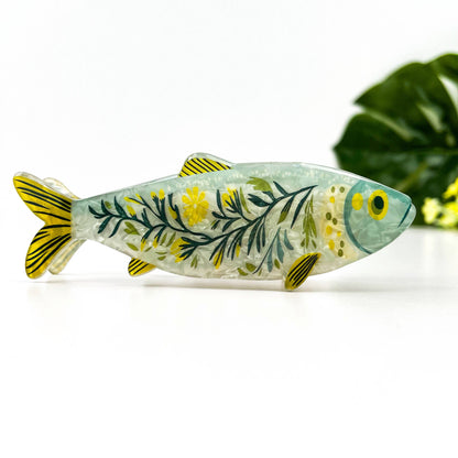 Green Sardine Hair Clip