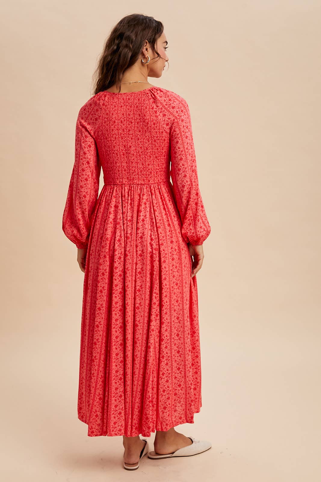 Smocked Button Down Maxi