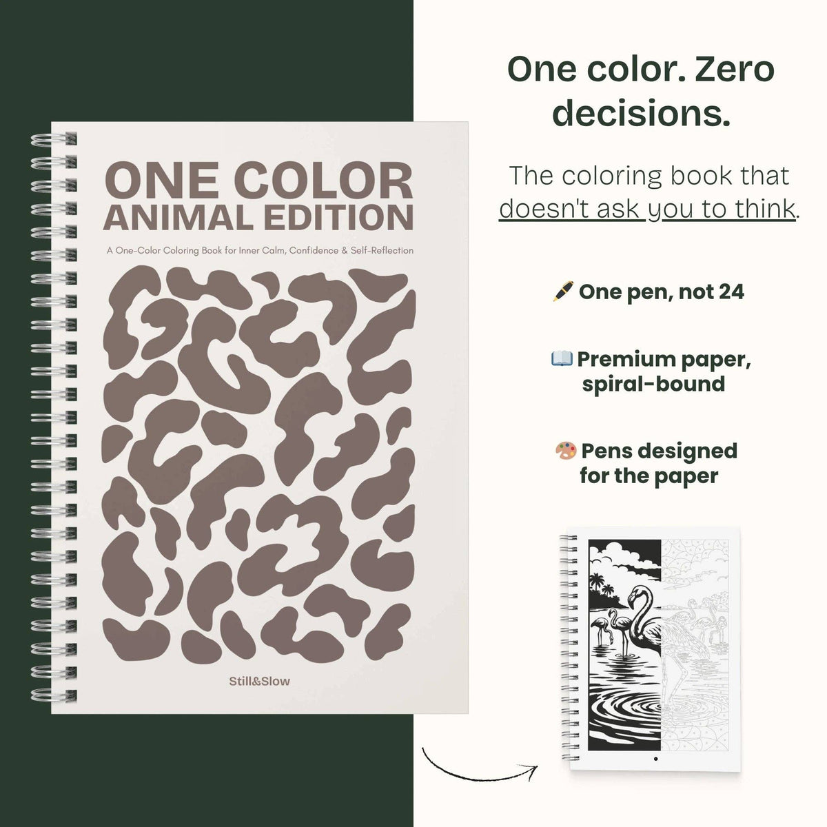 One Color Coloring Book - Animal Edition