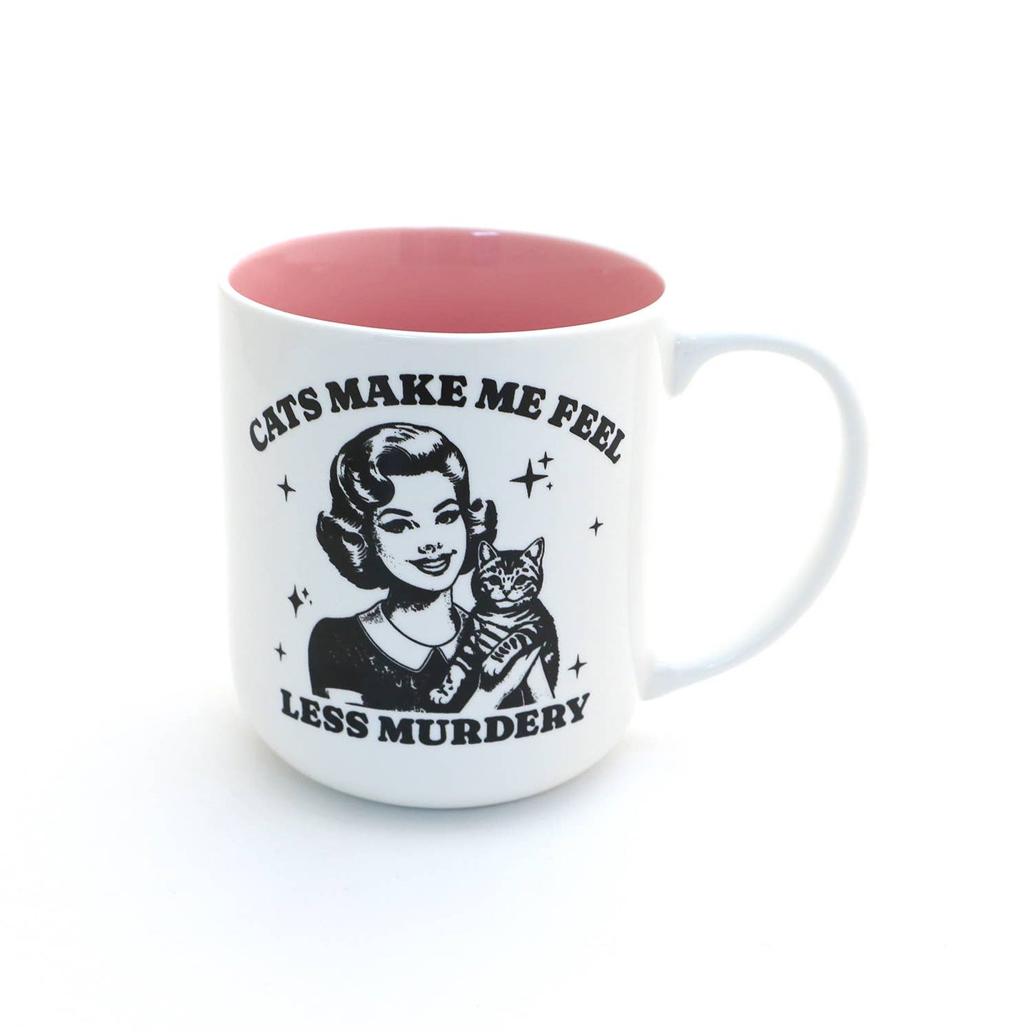 Cats Make Me Feel less Murdery Mug