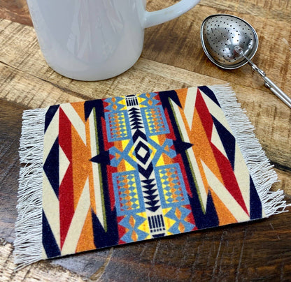 4 Pc CoasterRug Set Pendleton Fire Legend